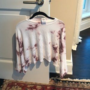 Tie-dye cropped long sleeve